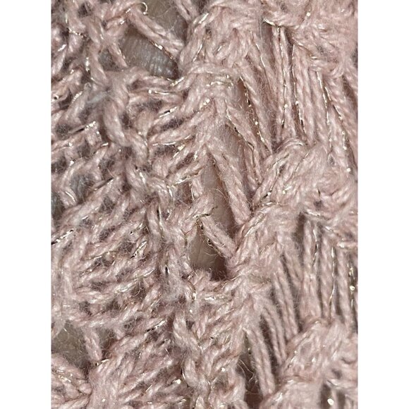 a.n.a. A New Approach Pink Medium Loose Open Knit Sweater Beach Fall Vacation - Picture 11 of 14